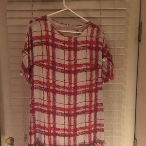 Tibi Red Chiffon Dress Size 4 Brand NWT 100% Silk